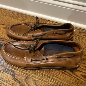 Men’s Sperry Top-Sider Leather Boat Shoes cognac Brown Size 13 Non-Markinf